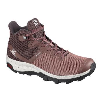 Salomon Patike za Planinarenje Ženske Outline Prism Mid Gtx W Dark Crveni/Bela RS201GB