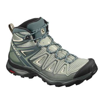 Salomon Patike za Planinarenje Ženske X Ultra Mid 3 Aero W Siva/Zeleno/Crna RS413OC